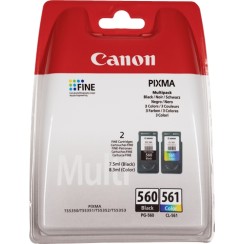 Canon PG560 Negro + CL561 Color Pack de 2 Cartuchos de Tinta Originales - 3713C006