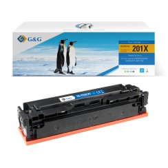 G&G HP CF401X/CF401A Cyan Cartucho de Toner Generico - Reemplaza 201X/201A