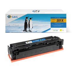 G&G HP CF402X/CF402A Amarillo Cartucho de Toner Generico - Reemplaza 201X/201A