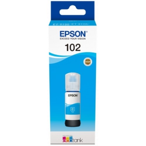 Epson 102 Cyan Botella de Tinta Original - C13T03R240