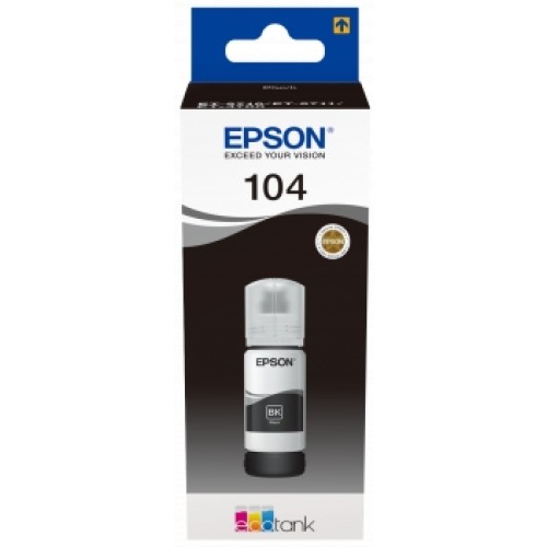 Epson 104 Negro Botella de Tinta Original - C13T00P140