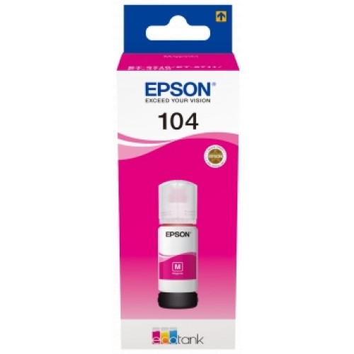 Epson 104 Magenta Botella de Tinta Original - C13T00P340