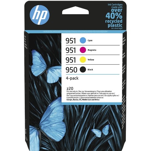 HP 950 + 951 Pack de 4 Cartuchos de Tinta Originales - 6ZC65AE