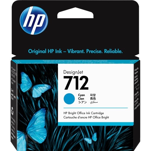 HP 712 Cyan Cartucho de Tinta Original - 3ED67A