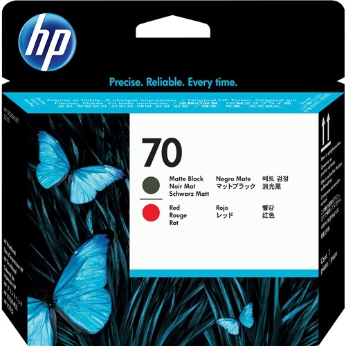 HP 70 Negro Mate/Rojo Cabezal de Impresion Original - C9409A