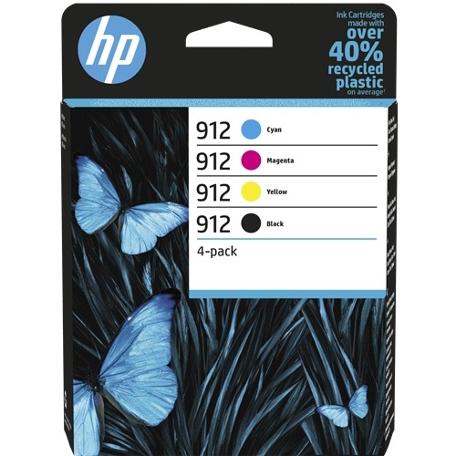 HP 912 Pack de 4 Cartuchos de Tinta Originales - 6ZC74AE