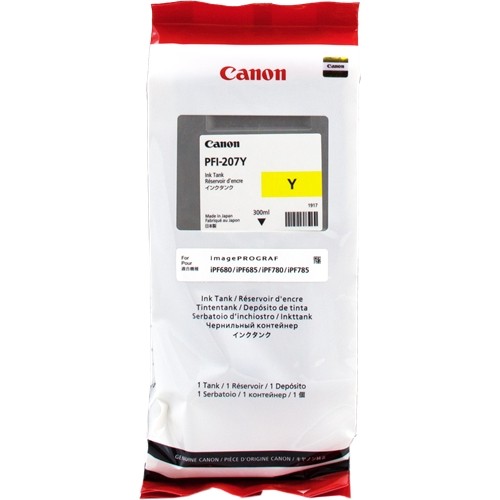 Canon PFI207 Amarillo Cartucho de Tinta Original - PFI207Y/8792B001