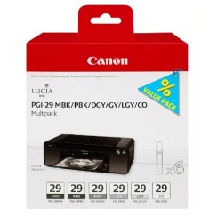 Canon PGI29 Pack de 6 Cartuchos de Tinta Originales - 4868B018