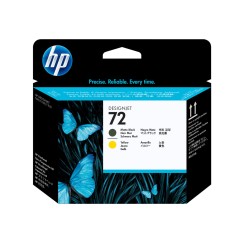 HP 72 Cabezal de Impresion Original - Negro Mate y Amarillo - C9384A