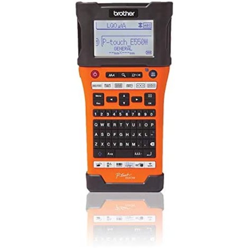 Brother PT-E550WVP Rotuladora Electronica Portatil Profesional USB WiFi - Pantalla LCD - 384 Simbolos - Color Negro/Naranja