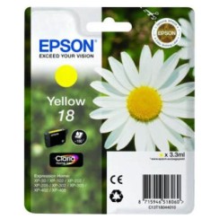 Epson T1804 (18) Amarillo Cartucho de Tinta Original - C13T18044012