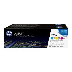 HP CB541A/CB542A/CB543A Pack de 3 Cartuchos de Toner Originales - 125A