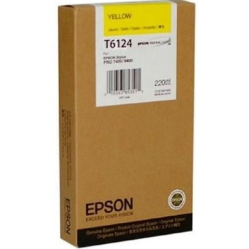 Epson T6124 Amarillo Cartucho de Tinta Original - C13T612400