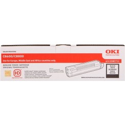 OKI C8600/C8800 Negro Cartucho de Toner Original - 43487712