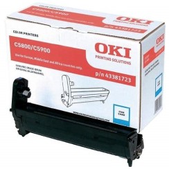 OKI C5800/C5900/C5550MFP Cyan Tambor de Imagen Original - 43381723