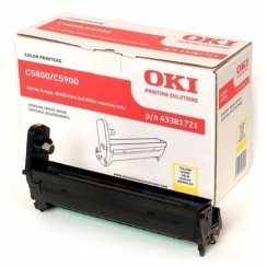 OKI C5800/C5900/C5550MFP Amarillo Tambor de Imagen Original - 43381721