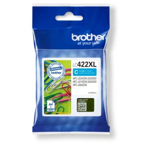 Brother LC422XL Cyan Cartucho de Tinta Original - LC422XLC