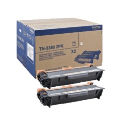 Brother TN3380 Negro Pack de 2 Cartuchos de Toner Originales - TN3380TWIN