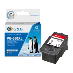 G&G Canon PG560XL Negro Cartucho de Tinta Remanufacturado - Reemplaza 3712C001/3713C001