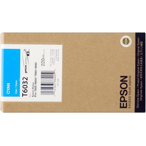 Epson T6032 Cyan Cartucho de Tinta Original - C13T603200