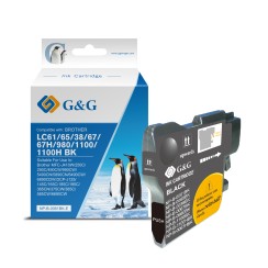 G&G Brother LC980/LC1100 Negro Cartucho de Tinta Generico - Reemplaza LC980BK/LC1100BK