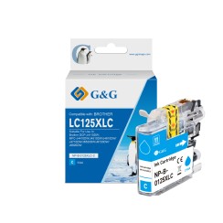 G&G Brother LC125XL Cyan Cartuchos de Tinta Generico - Reemplaza LC125XLC