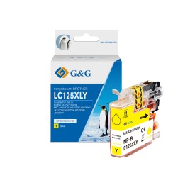 G&G Brother LC125XL Amarillo Cartuchos de Tinta Generico - Reemplaza LC125XLY