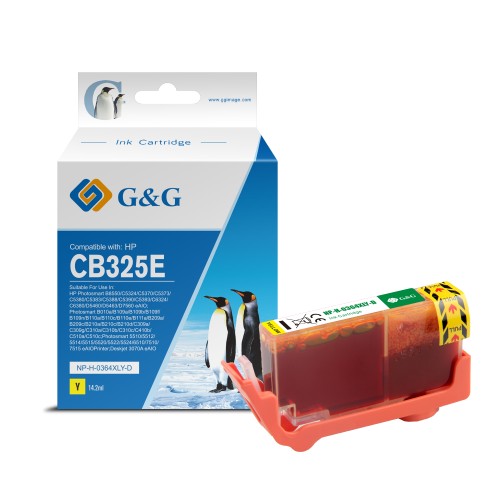 G&G HP 364XL Amarillo Cartucho de Tinta Generico - Reemplaza CB325EE/CB320EE