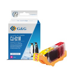 G&G Canon CLI521 Magenta Cartucho de Tinta Generico - Reemplaza 2935B001