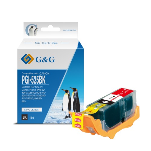 G&G Canon PGI525 Negro Cartucho de Tinta Generico - Reemplaza 4529B001