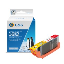 G&G Canon CLI551XL Gris Cartucho de Tinta Generico - Reemplaza 6447B001/6512B001