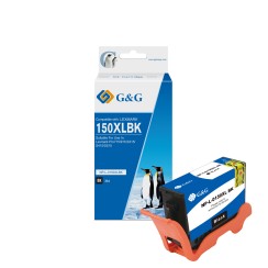 G&G Lexmark 150XL/155XL Negro Cartucho de Tinta Pigmentada Generico - Reemplaza 14N1614E/14N1619E/14N1614E/14N1607E