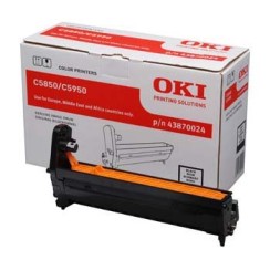 OKI C5850/C5950/MC560 Negro Tambor de Imagen Original - 43870024 (Drum)