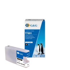 G&G Epson T7891/T7901/T7911 Negro Cartucho de Tinta Generico - Reemplaza 13T789140/C13T79014010/C13T79114010