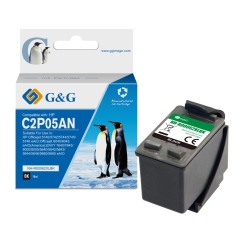 G&G HP 62XL Negro Cartucho de Tinta Remanufacturado - Reemplaza C2P04AE/C2P05AE