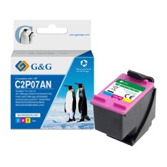 G&G HP 62XL Color Cartucho de Tinta Remanufacturado - Reemplaza C2P06AE/C2P07AE