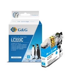 G&G Brother LC223/LC221 Cyan Cartucho de Tinta Generico - Reemplaza LC223C/LC221C