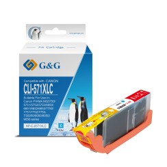 G&G Canon CLI571XL Cyan Cartucho de Tinta Generico - Reemplaza 0332C001/0386C001