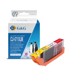 G&G Canon CLI571XL Magenta Cartucho de Tinta Generico - Reemplaza 0333C001/0387C001