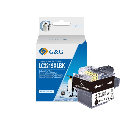 G&G Brother LC3219XL Negro Cartucho de Tinta Generico - Reemplaza LC3219XLBK