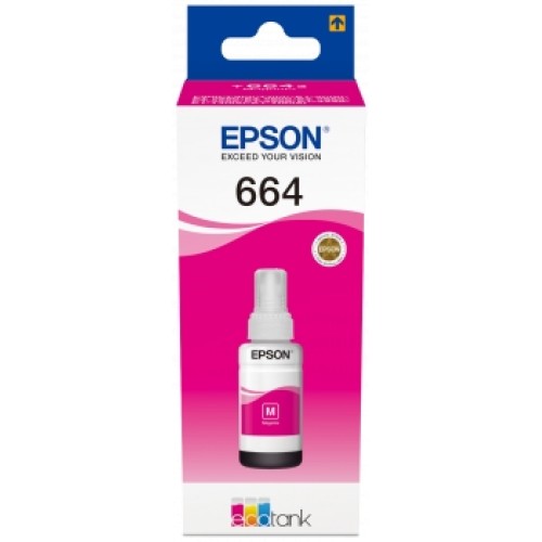 Epson T6643 Magenta Botella de Tinta Original - C13T664340