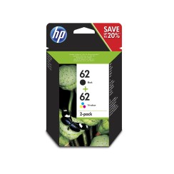 HP 62 Negro + Color Pack de 2 Cartuchos de Tinta Originales - N9J71AE