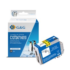 G&G Epson T3471/T3461 (34XL) Negro Cartucho de Tinta Pigmentada Generico - Reemplaza C13T34714010/C13T34614010