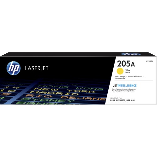 HP CF532A Amarillo Cartucho de Toner Original - 205A