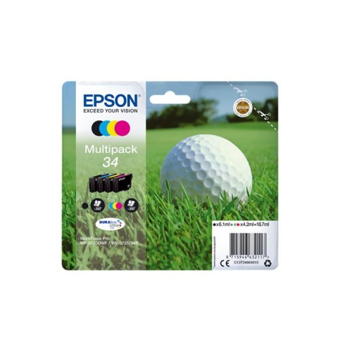 Epson T3466 Pack de 4 Cartuchos de Tinta Originales - C13T34664010