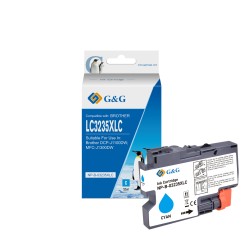 G&G Brother LC3235XL/LC3233 Cyan Cartucho de Tinta Generico - Reemplaza LC3235XLC/LC3233C