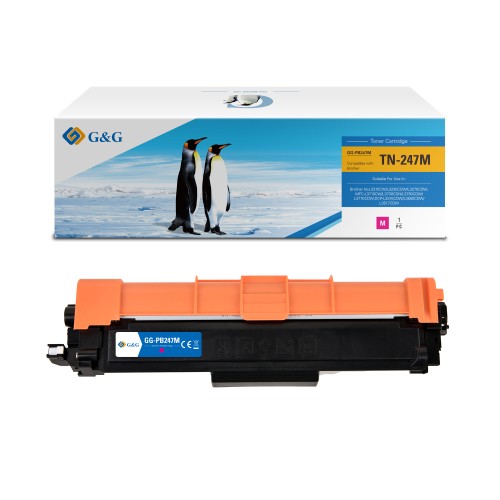 G&G Brother TN247/TN243 Magenta Cartucho de Toner Generico - Reemplaza TN247M/TN243M